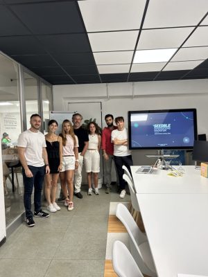 Students and mentors at the entrepreneurship workshop